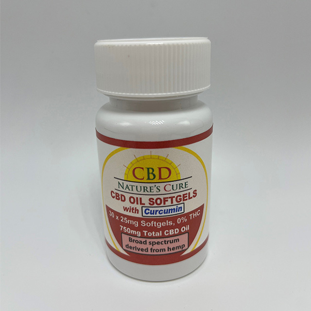 Softgels-25mg CBD Oil with Curcumin